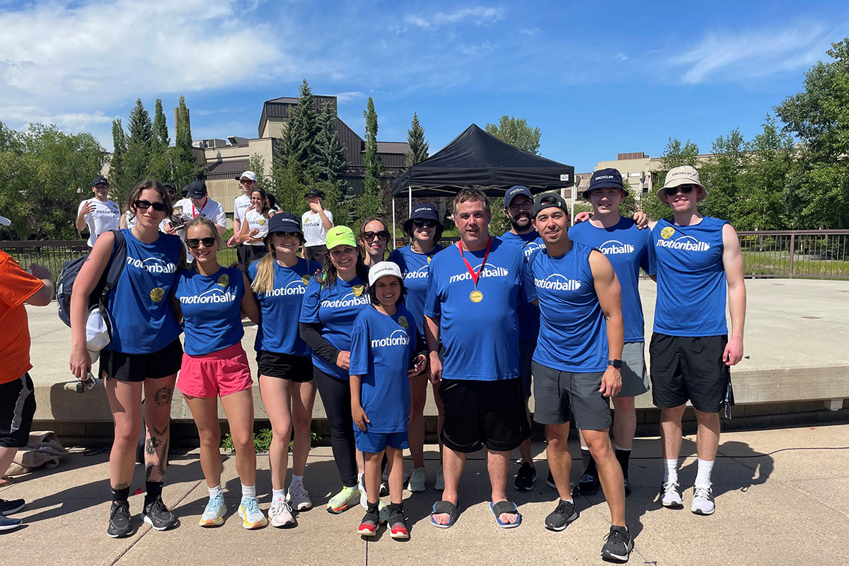 Birchcliff staff participating in Motionball 2024